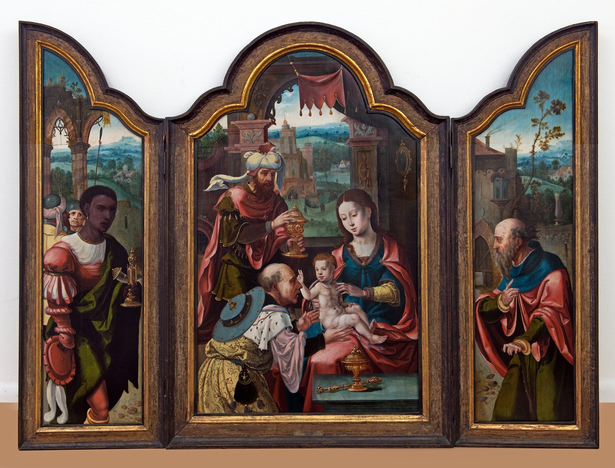 De aanbidding van de Wijzen, ca. 1530-80 (olieverf op paneel) door Pieter (& workshop) Coecke van Aelst