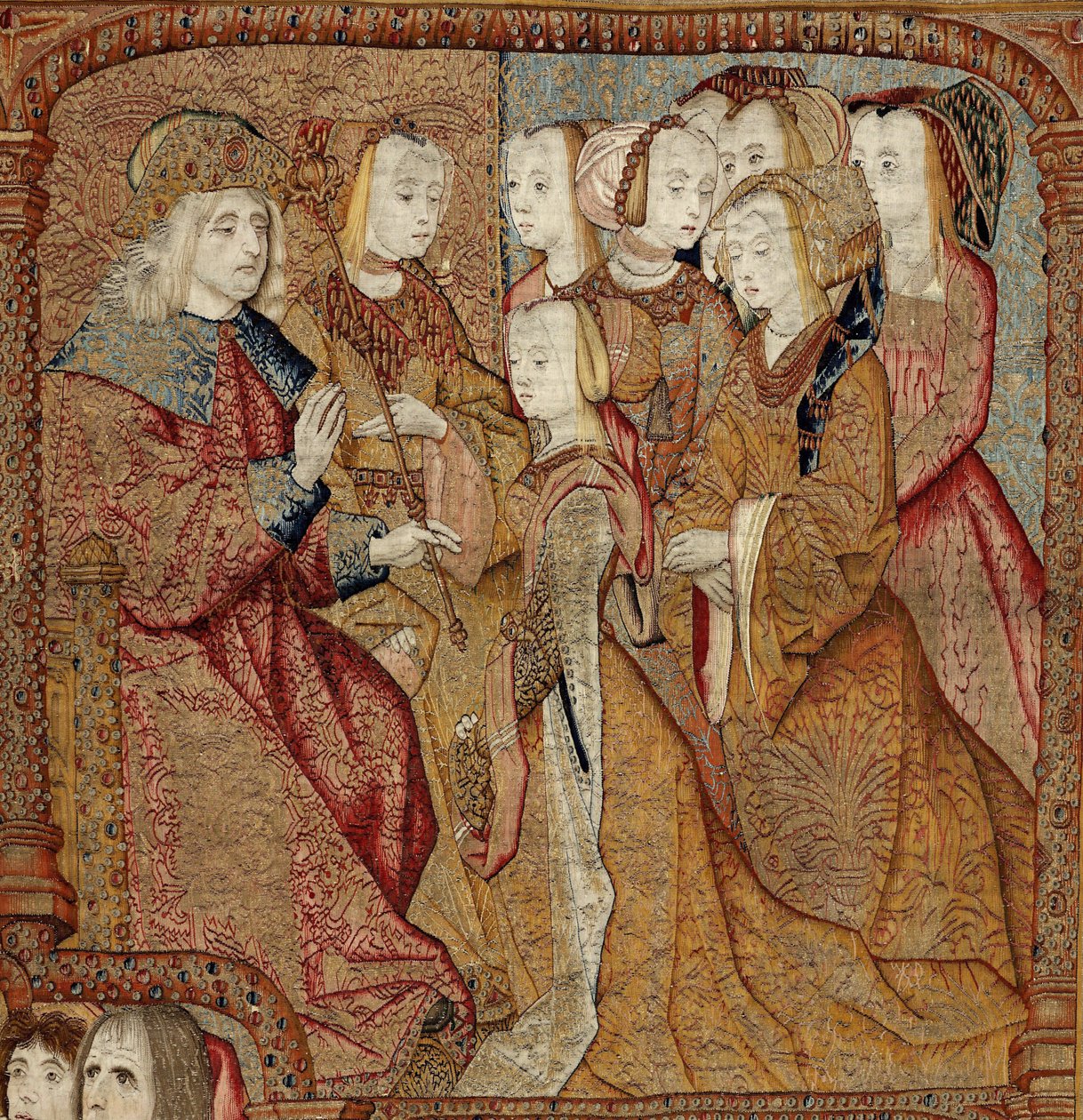 Triomfen van de Moeder Gods of Panos de Oro, ca. 1500-02 door Pieter (attr. to) Coecke van Aelst