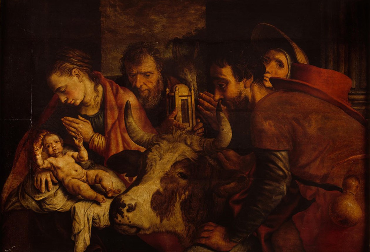 Aanbidding der herders door Pieter Aertsen