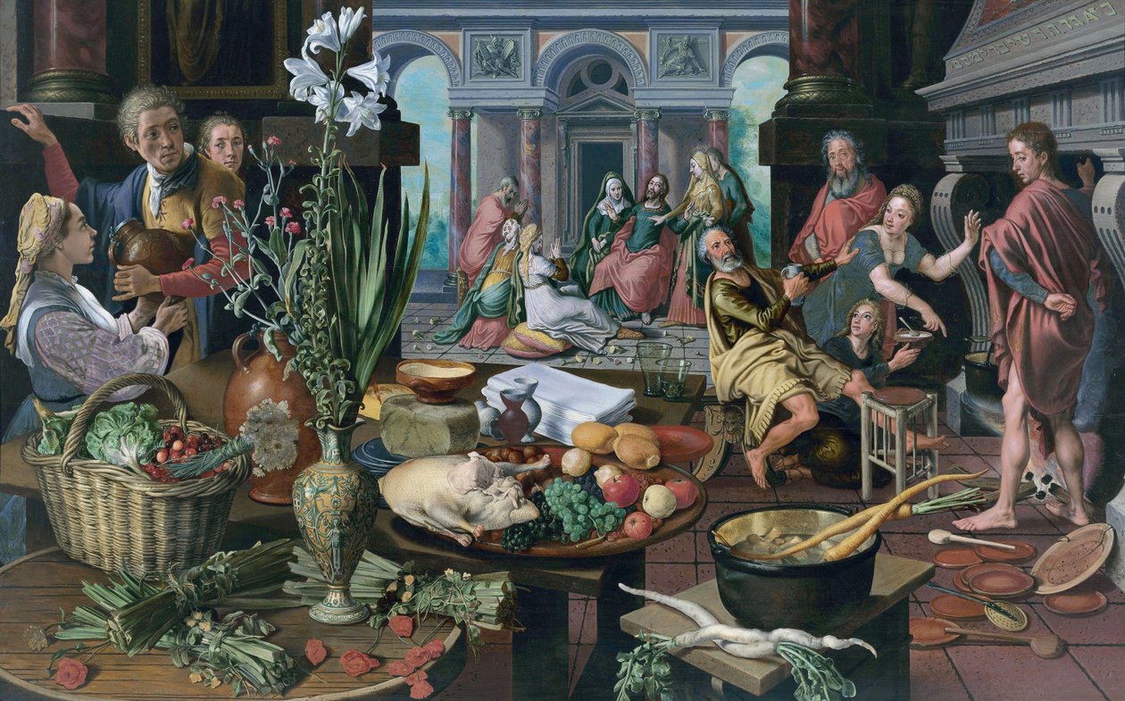 Christus in het Huis van Martha en Maria door Pieter Aertsen