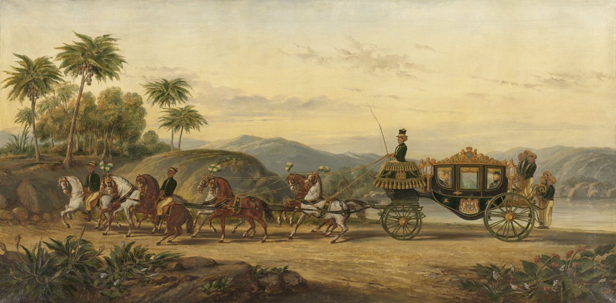 De koets van Mangkoe Nagoro IV, c.1870 door Pieter Alardus Haaxman