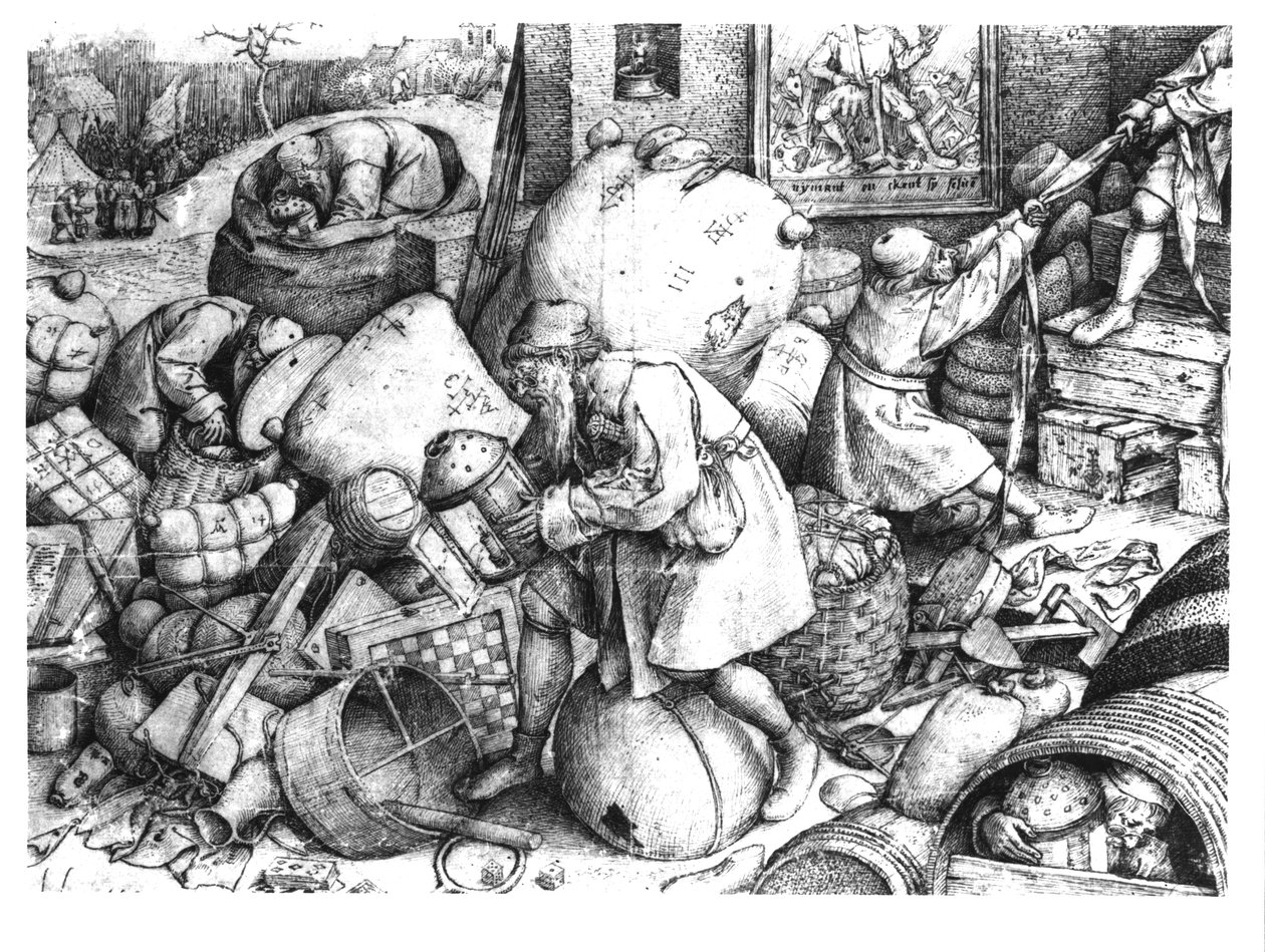 Everyman, gegraveerd door Hieronymus Cock c.1558 door Pieter Bruegel the Elder