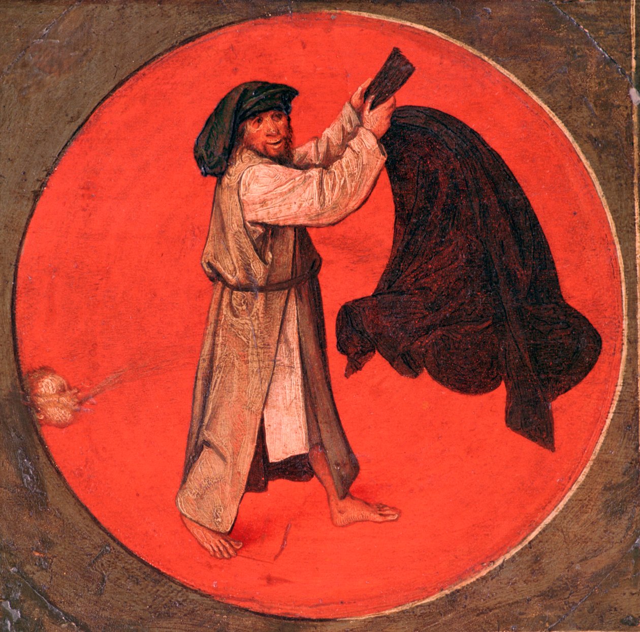 Hij schudt zijn jas uit volgens de wind, ca. 1558-1560 door Pieter Bruegel the Elder