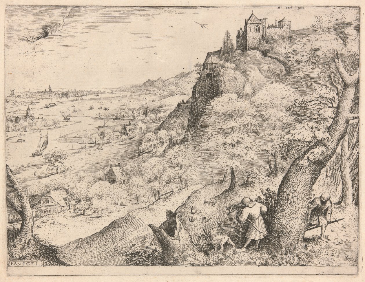 De hazenjagers door Pieter Bruegel the Elder