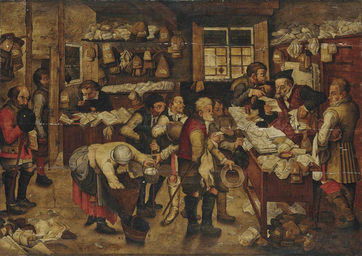 De betaling van de tienden door Pieter Brueghel the Younger