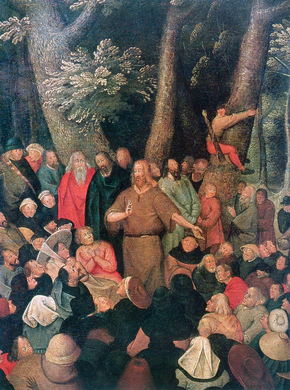 De preek van Johannes de Doper (detail) door Pieter Brueghel the Younger