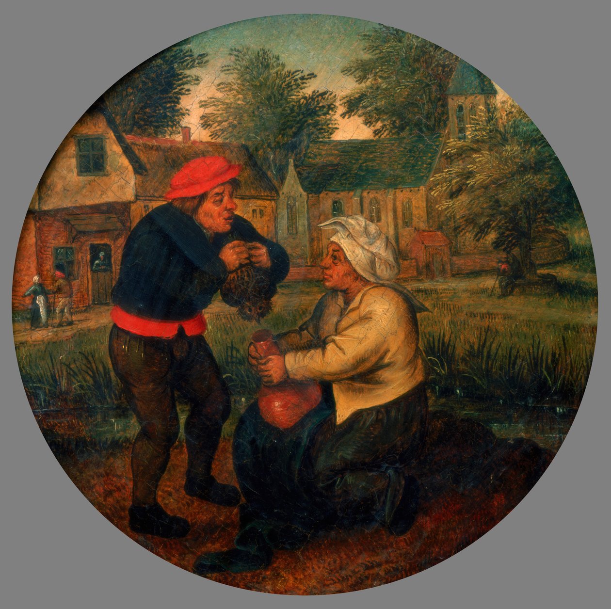 Ongeïdentificeerd Vlaams spreekwoord, eind 16e, begin 17e eeuw door Pieter Brueghel the Younger