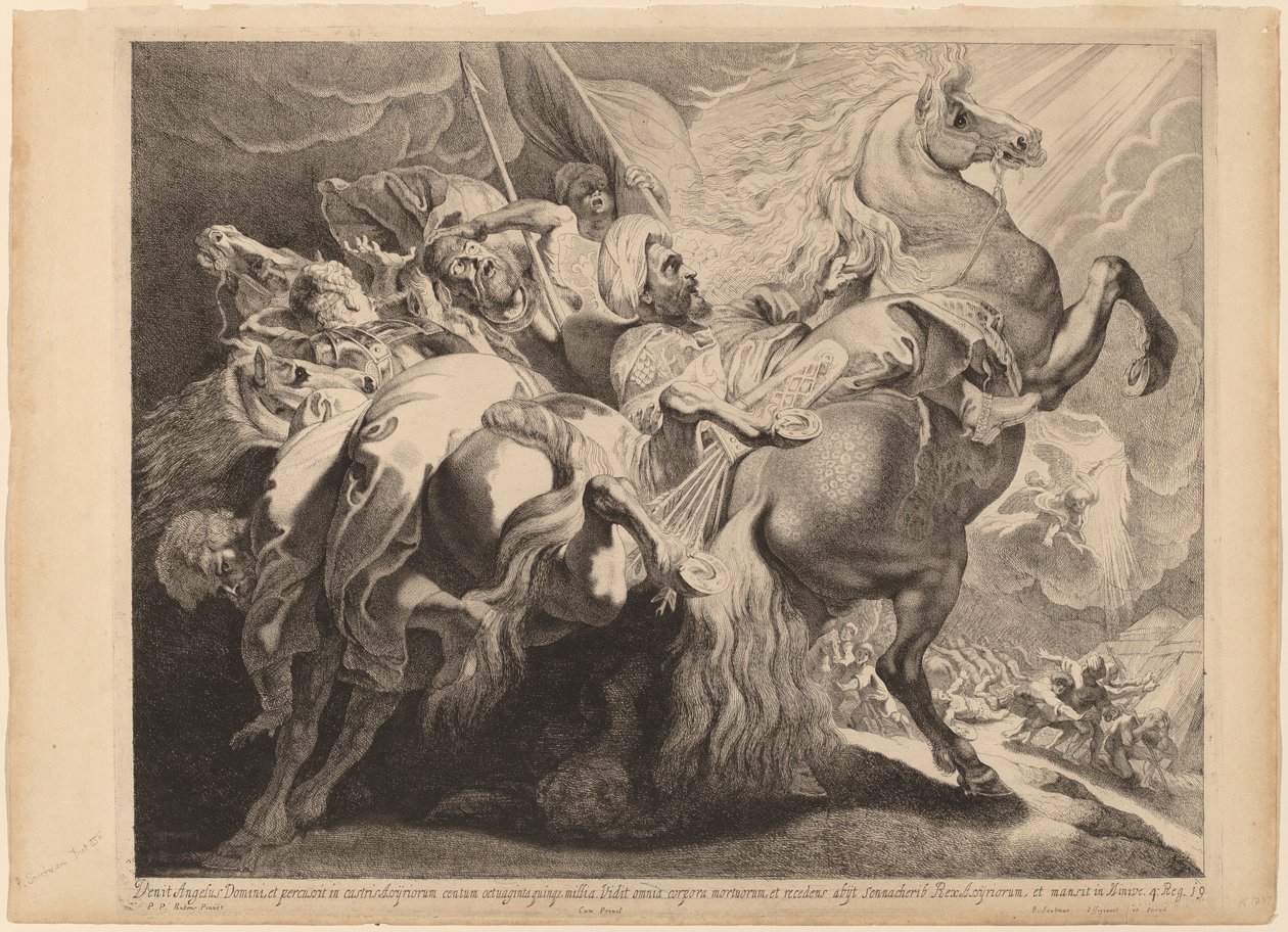 De Nederlaag van Sennacherib door Pieter Claesz Soutman after Sir Peter Paul Rubens
