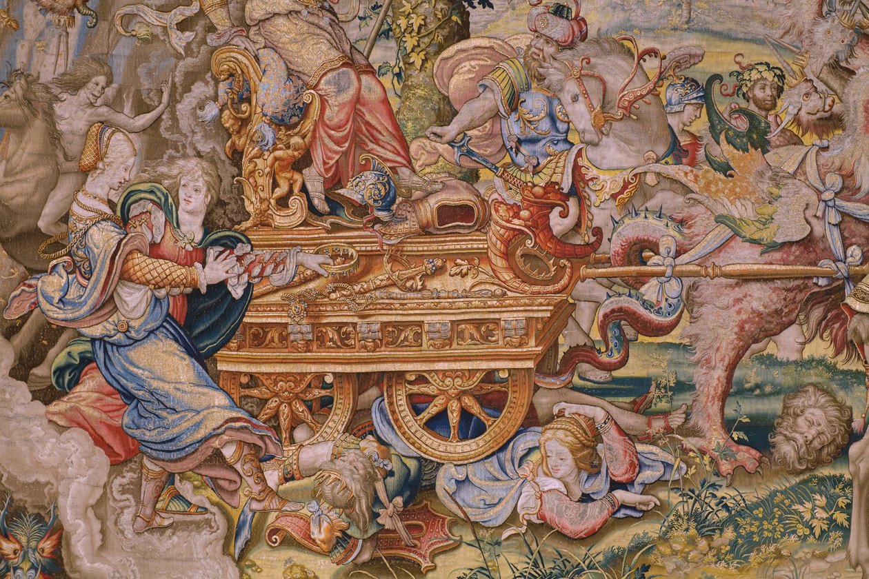 Vlaamse wandtapijt. Serie De zeven hoofdzonden: IJdelheid. Tekenaar Pieter Coecke van Aelst. Atelier van Brussel. Ca 1542-1544. door Pieter Coecke van Aelst