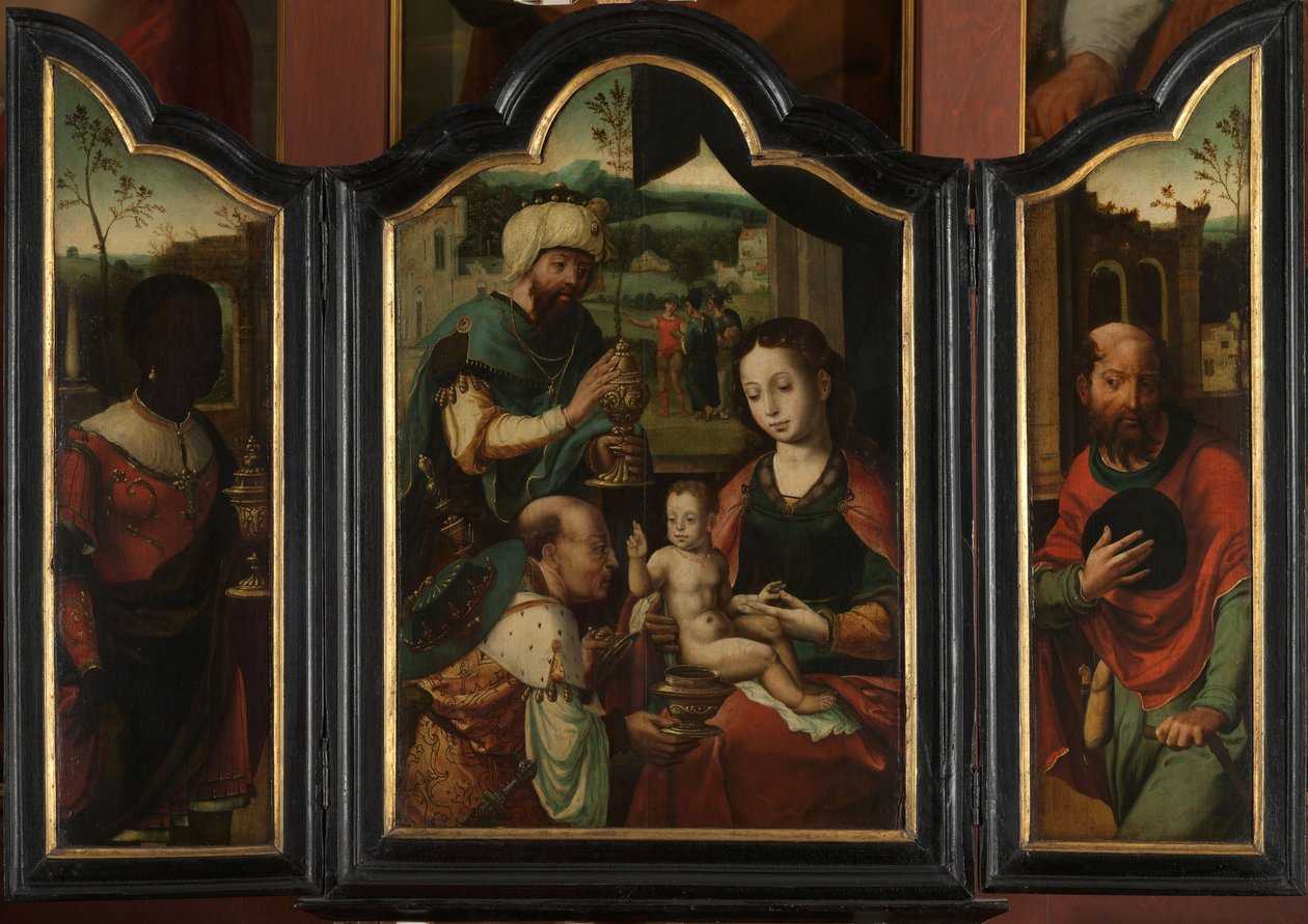 Drieluik met de Aanbidding der Koningen door Pieter Coecke van Aelst