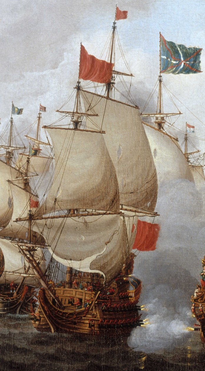 HMS Royal Oak (1664) - Het vierdaagse gevecht, 1-4 juni 1666 RMG BHC0285 (uitsnede) door Pieter Cornelisz van Soest
