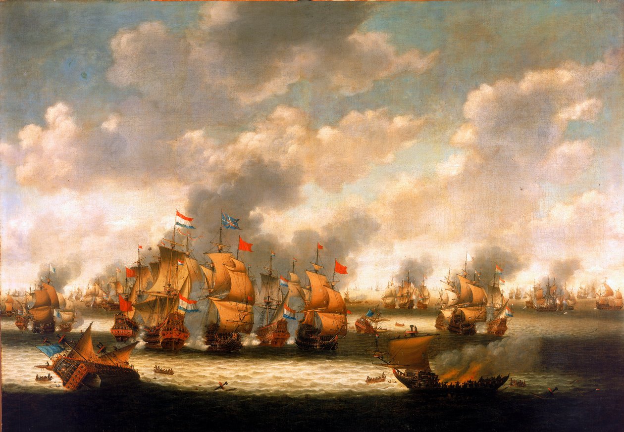 De Vierdaagse Zeeslag door Pieter Cornelisz van Soest