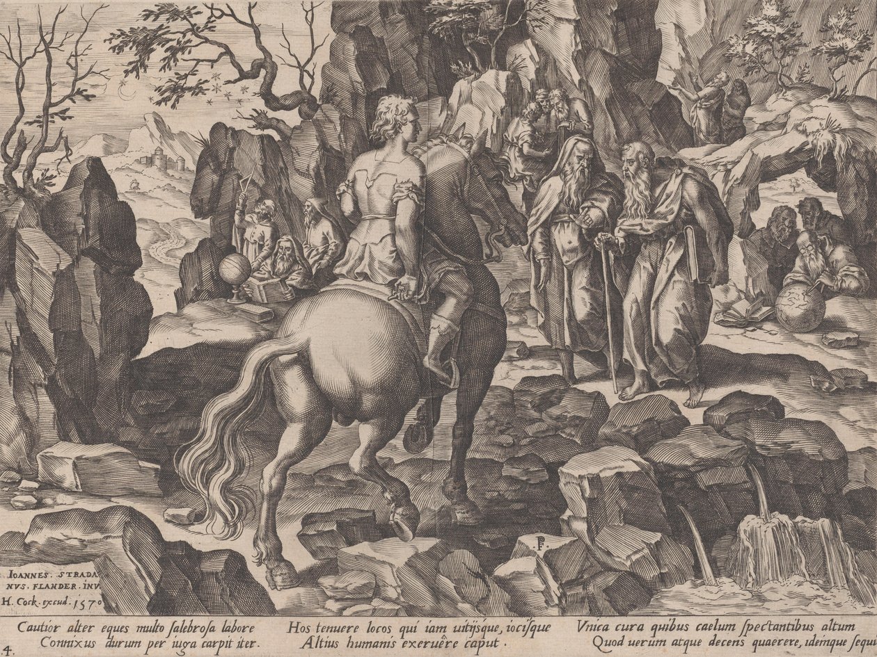 Kennis Vergaren, uit De Loop van het Menselijk Leven, 1570 door Pieter Furnius