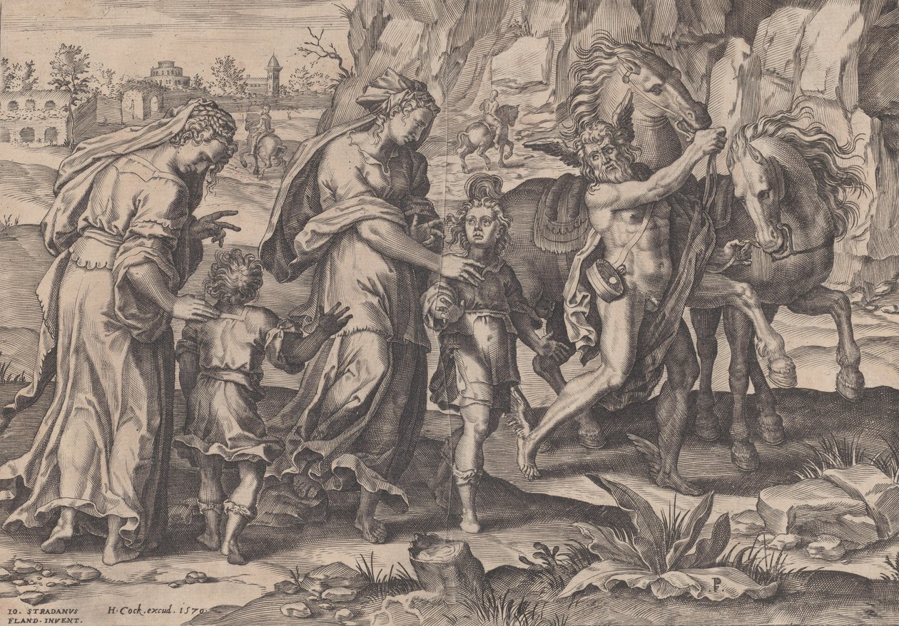 Jeugd, uit De loop van het menselijk leven, 1570 door Pieter Furnius