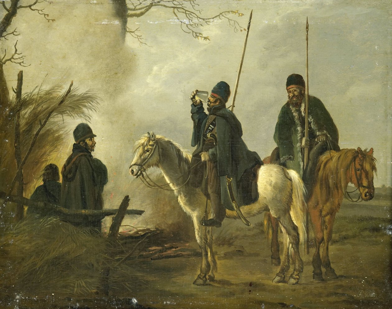 Kozakkenvoorpost in 1813 door Pieter Gerardus van Os