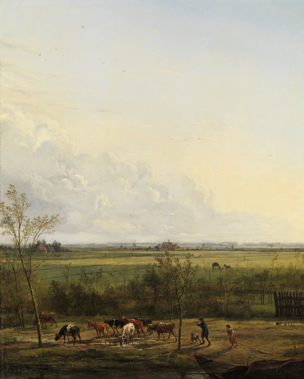 Vergezicht over de weiden bij ’s-Graveland door Pieter Gerardus van Os