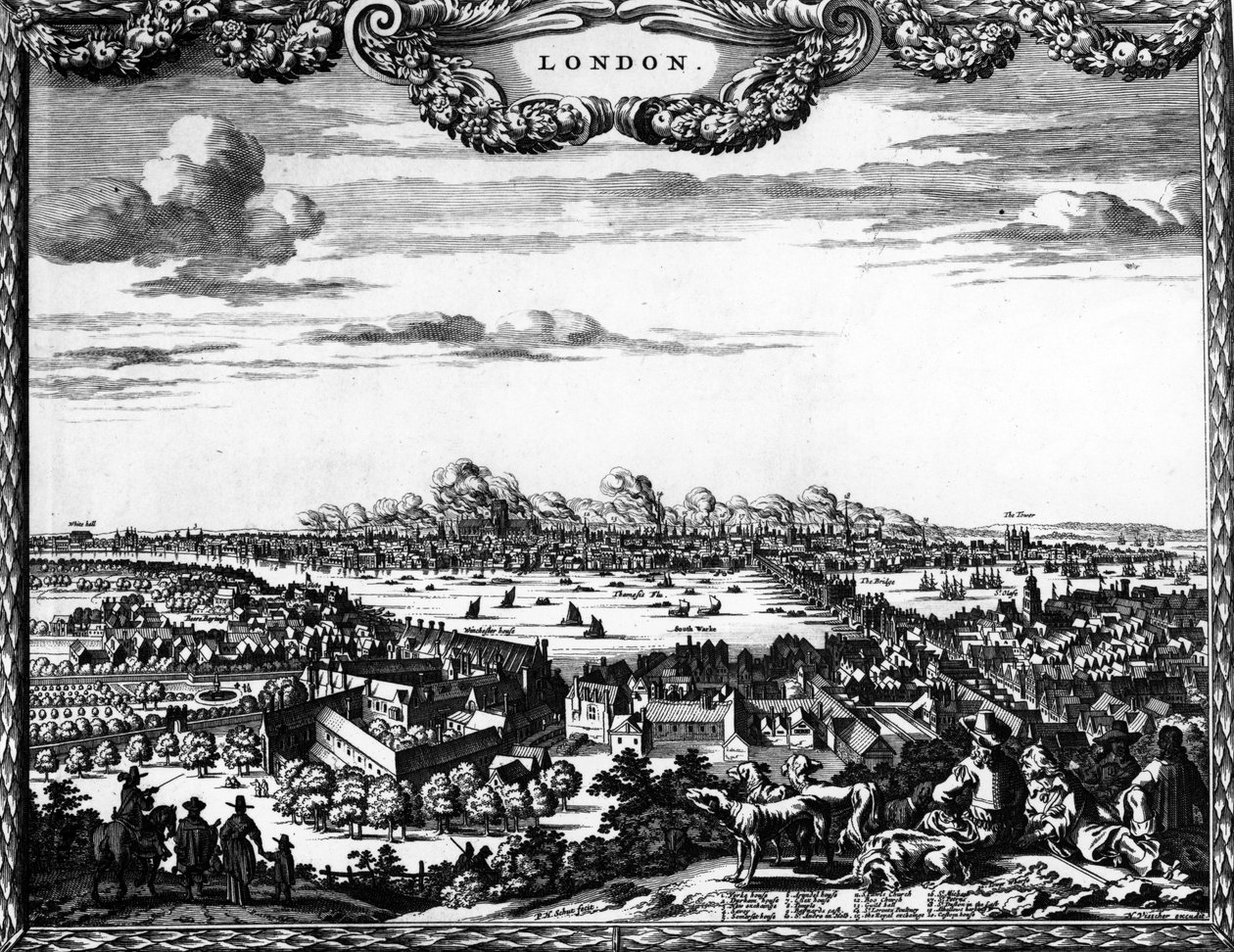 Pamflet van de Grote Brand van Londen, 1666 door Pieter Hendricksz Schut