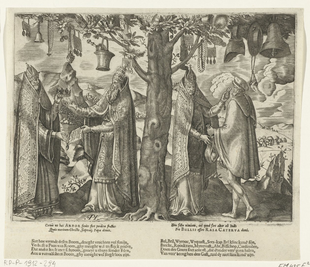Boom van Roomse afgoderij, ca. 1570 door Pieter Huys