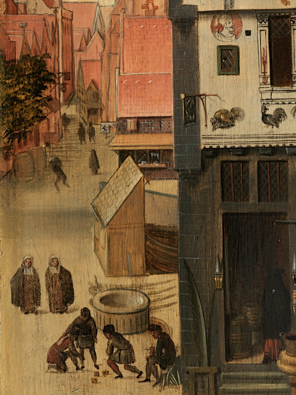 Detail (Portret van Jacquemyne Buuck) door Pieter Jansz. Pourbus
