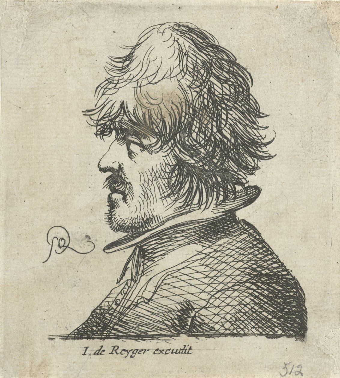 Portretbuste van een man met vissersmuts door Pieter Jansz Quast