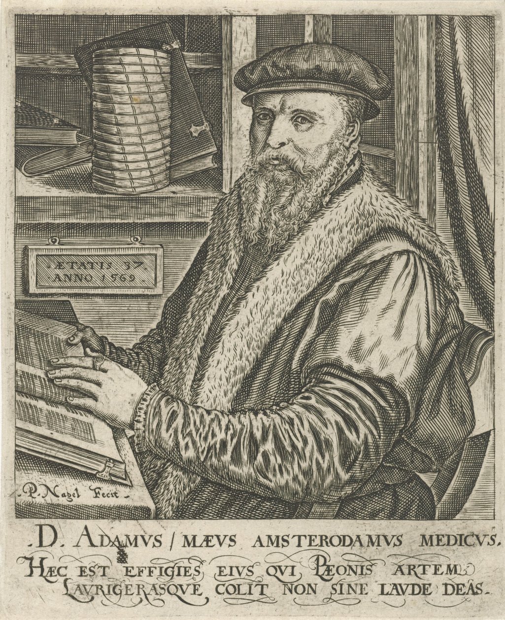 Portret van Adam Maeus door Pieter Nagel