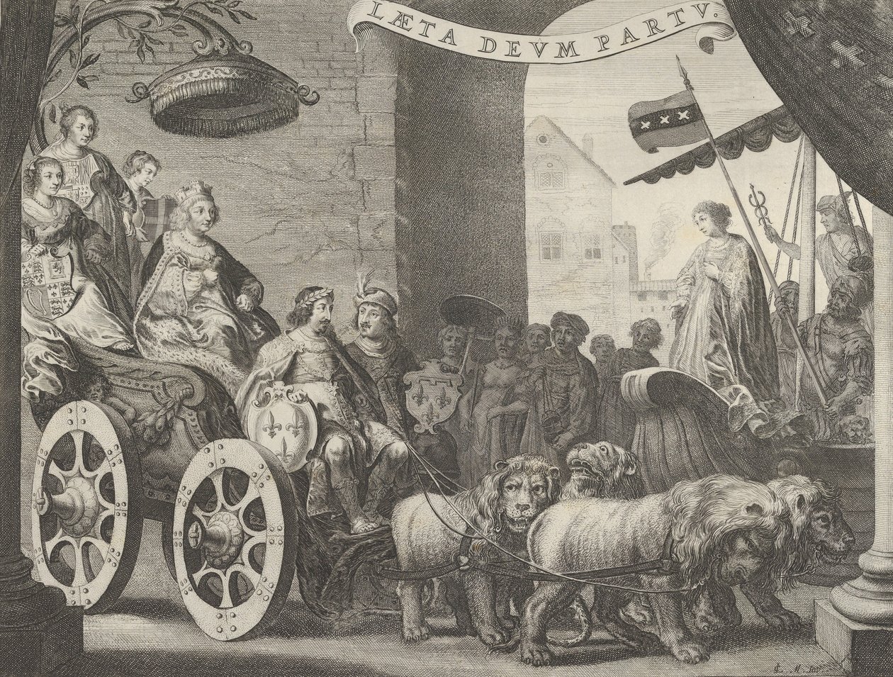 Plaat 5a: Marie de Medici als Berecynthia, uit Caspar Barlaeus, Medicea Hospes door Pieter Nolpe