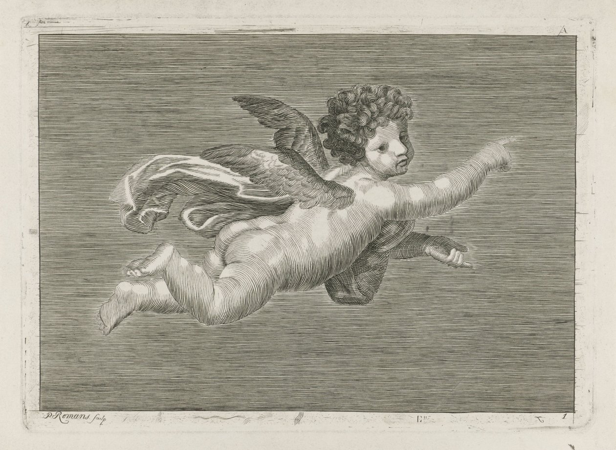 Wijzende putto door Pieter Romans