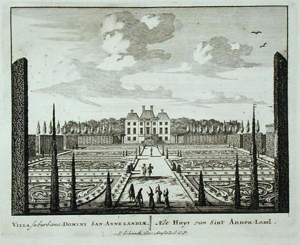 Huis en tuinen in Saint Annen-Land, uit 