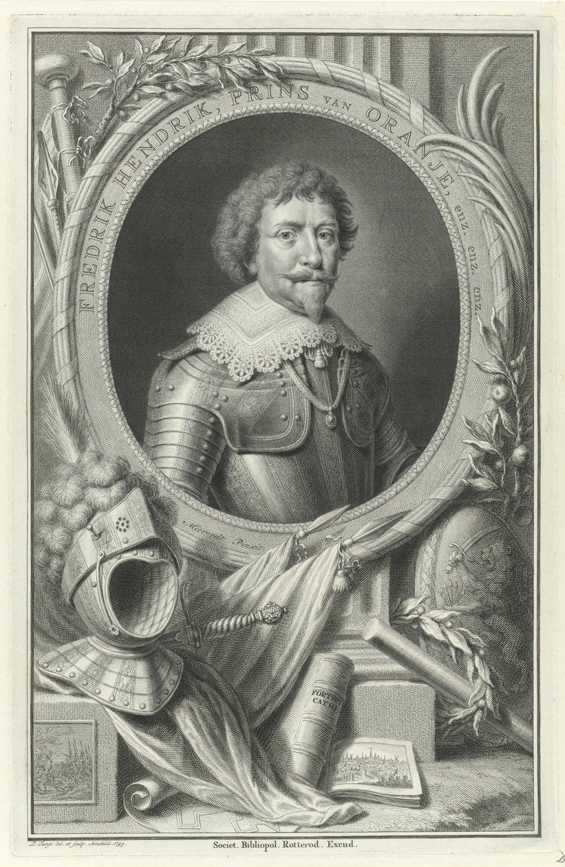 Portret van Frederik Hendrik, prins van Oranje-Nassau door Pieter Tanjé