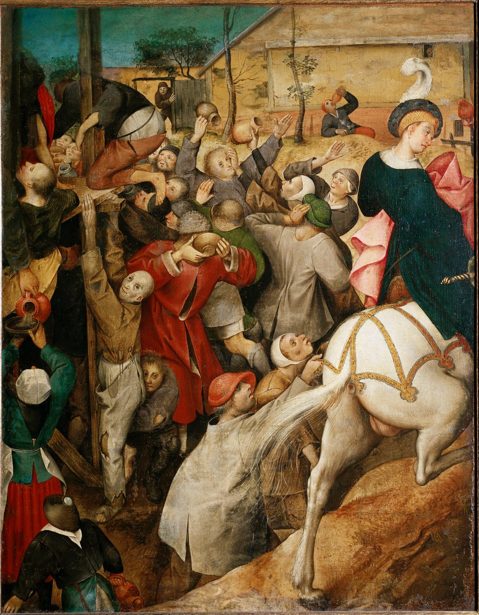 De wijn van Sint Maarten (detail) door Pieter Bruegel the Elder