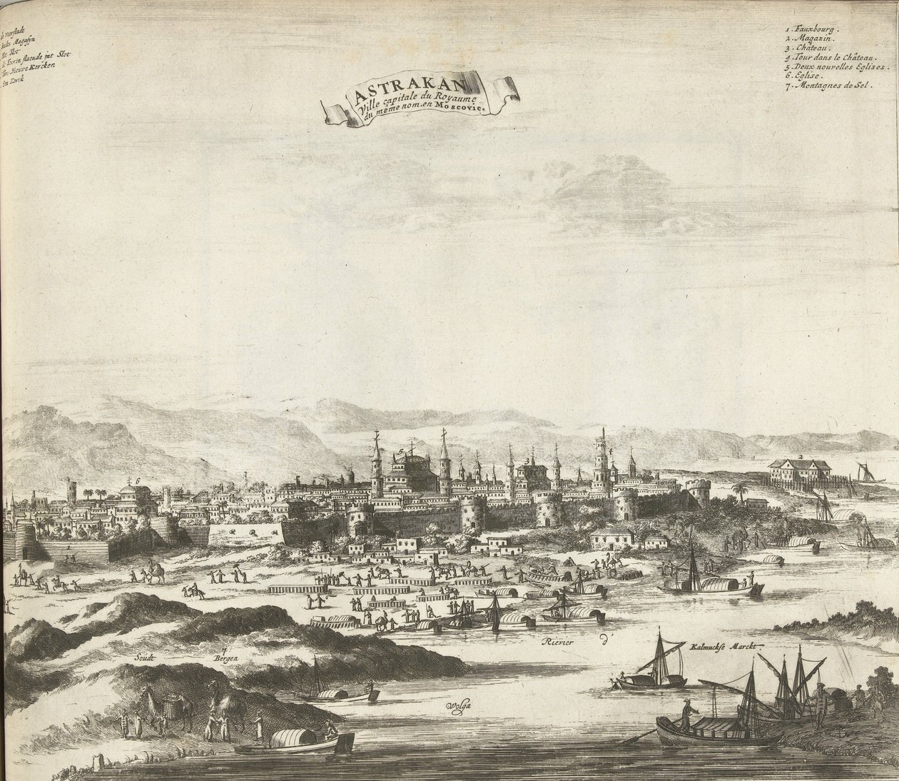 Astrachan, 1726 door Pieter Van der Aa