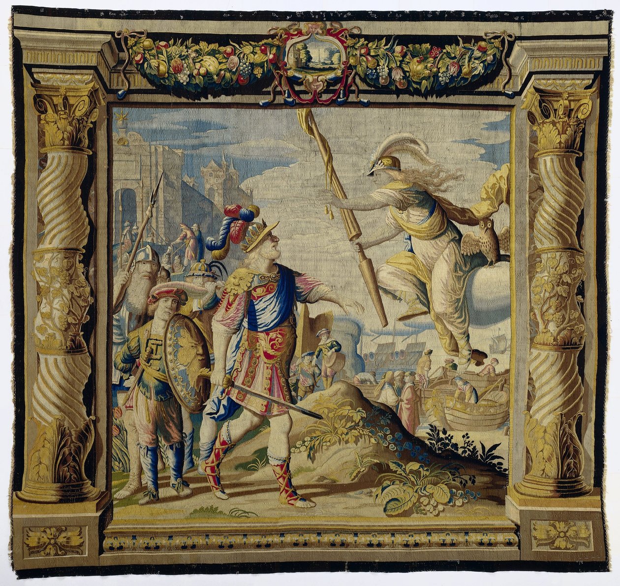Koning Thaos en de godin Athena door Pieter de Cracht