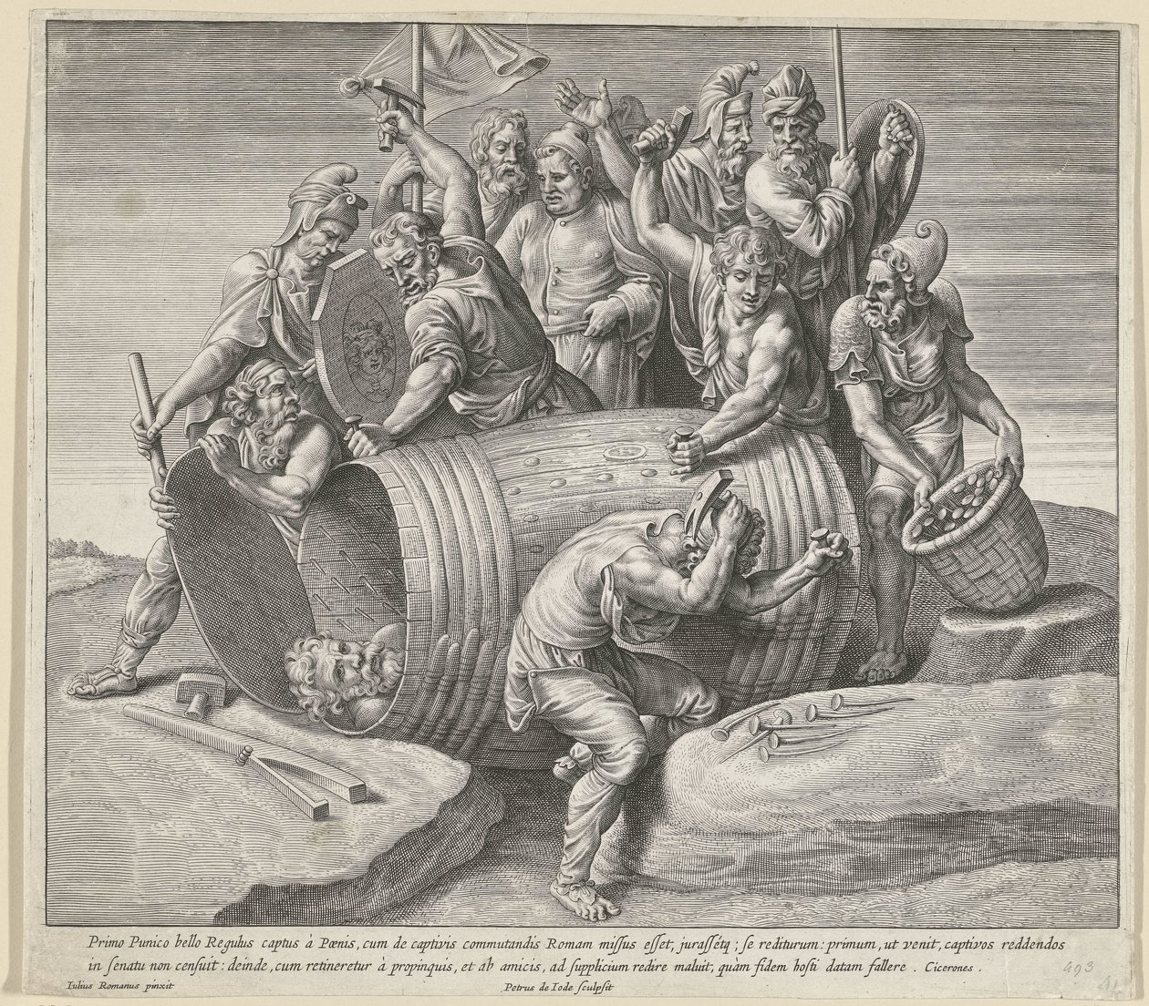 De standvastigheid van Marcus Atilius Regulus door Pieter de Jode (I)