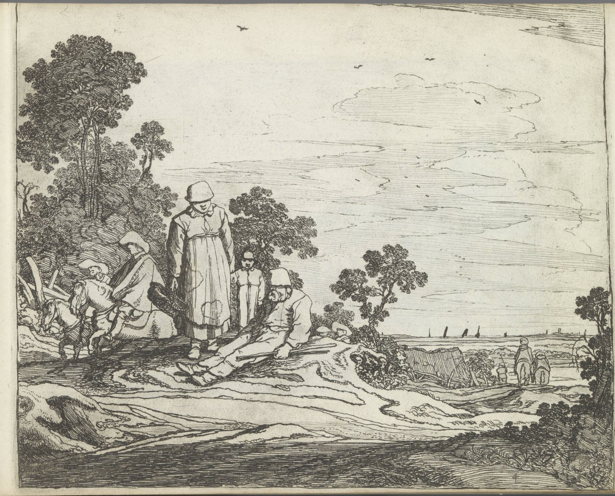 Landschap met ruiters door Pieter de Molijn