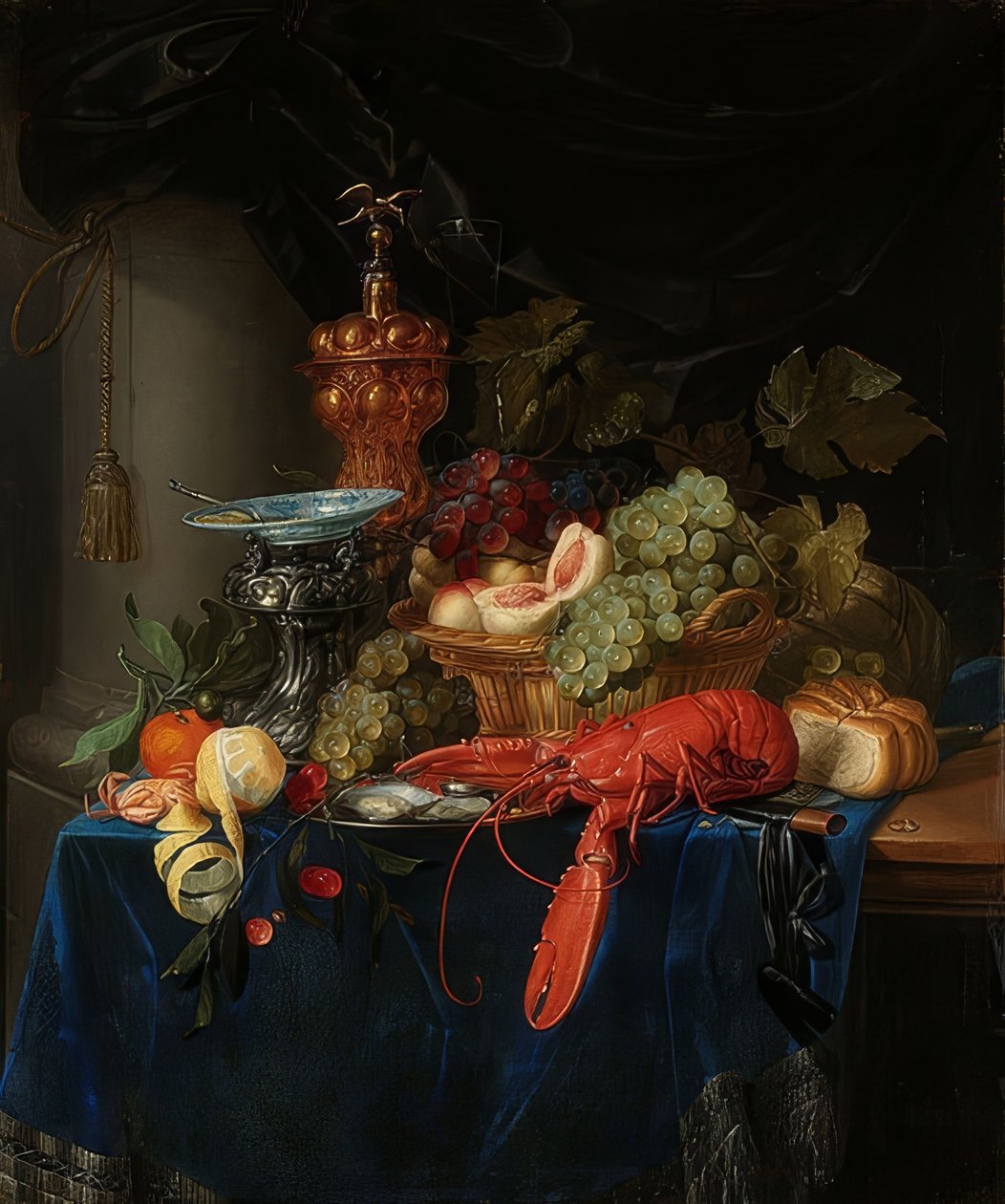 Stilleven met gouden beker door Pieter de Ring