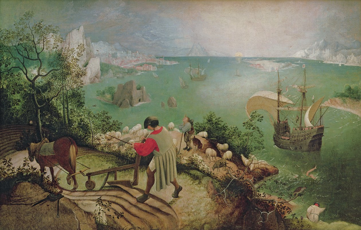 Landschap met de val van Icarus, ca. 1558 door Pieter Bruegel the Elder