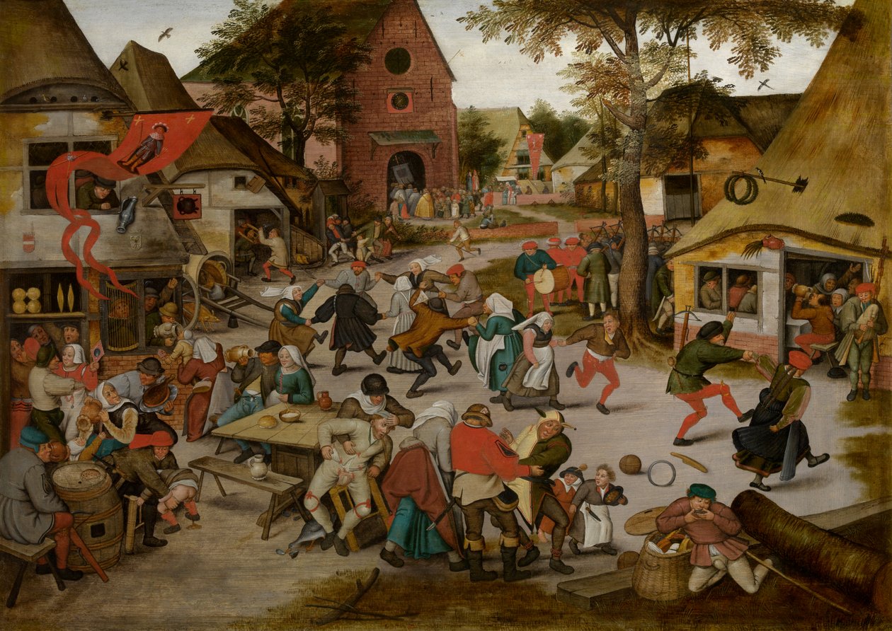 Kermesse van het feest van Sint Joris (olieverf op paneel) door Pieter the Younger Brueghel