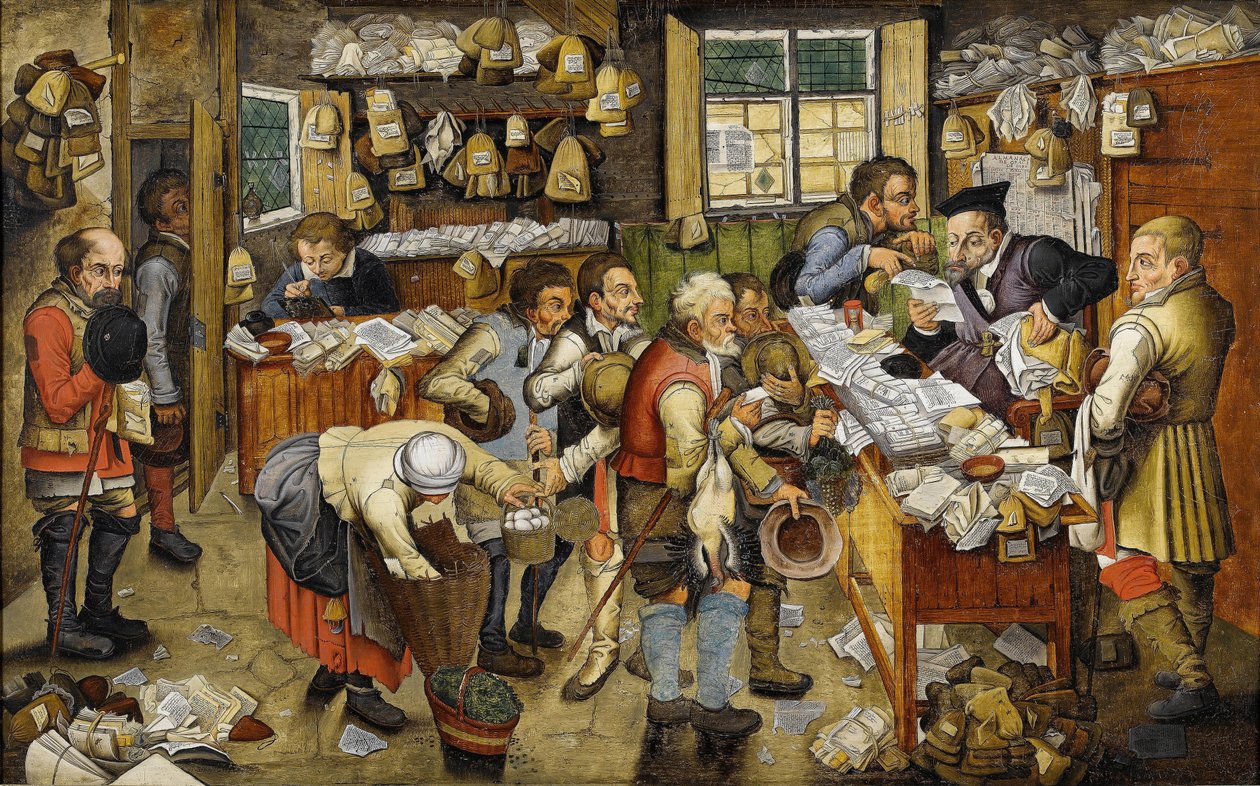 De betaling van de tienden (bekend als Dorpsadvocaat) door Pieter the Younger Brueghel