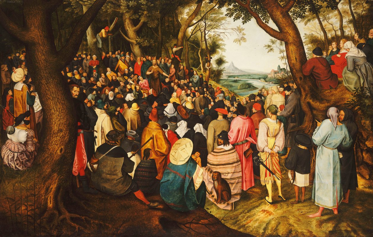 Sint Johannes de Doper predikend in de Wildernis, ca. 1633-50 door Pieter Brueghel the Younger