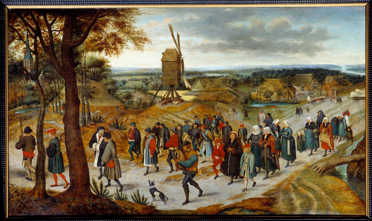De huwelijksstoet door Pieter Brueghel II de Jonge bekend als Brueghel d