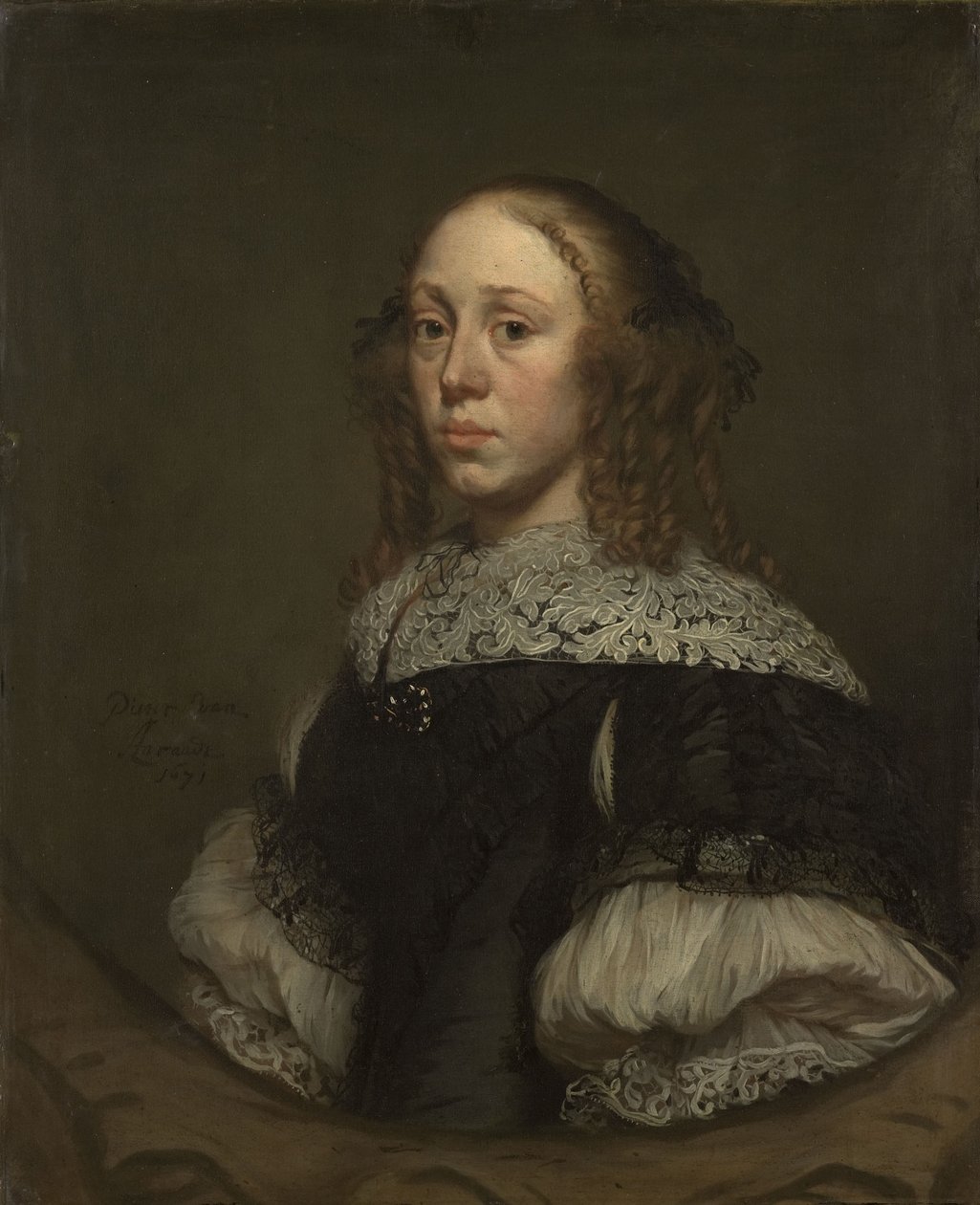 Portret van een vrouw door Pieter van Anraedt