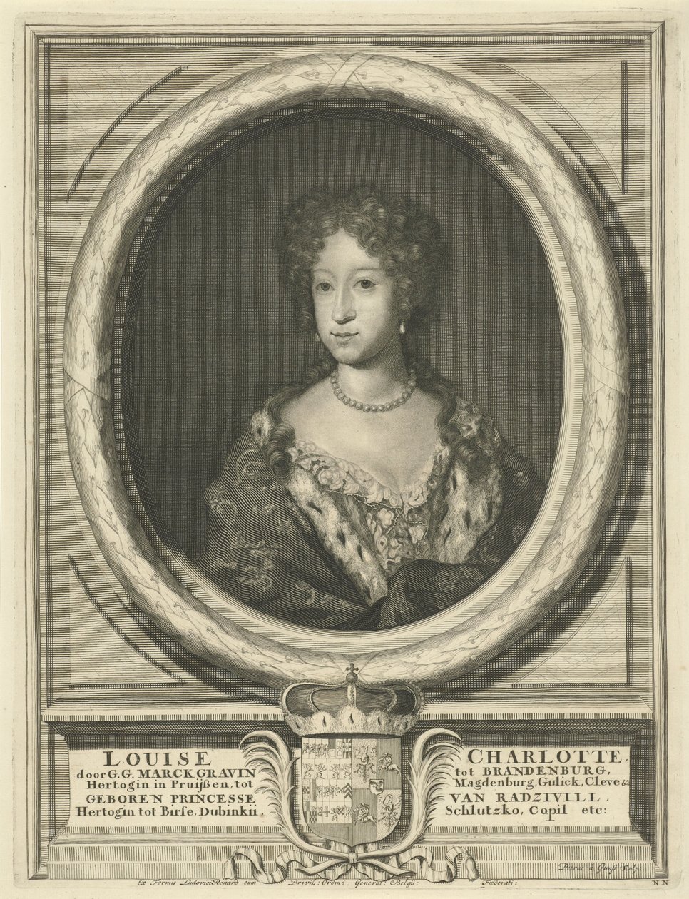 Ludvika Karalina Radzivił. Ludvika Karalina Radziwił (1688-1711) door Pieter van Gunst