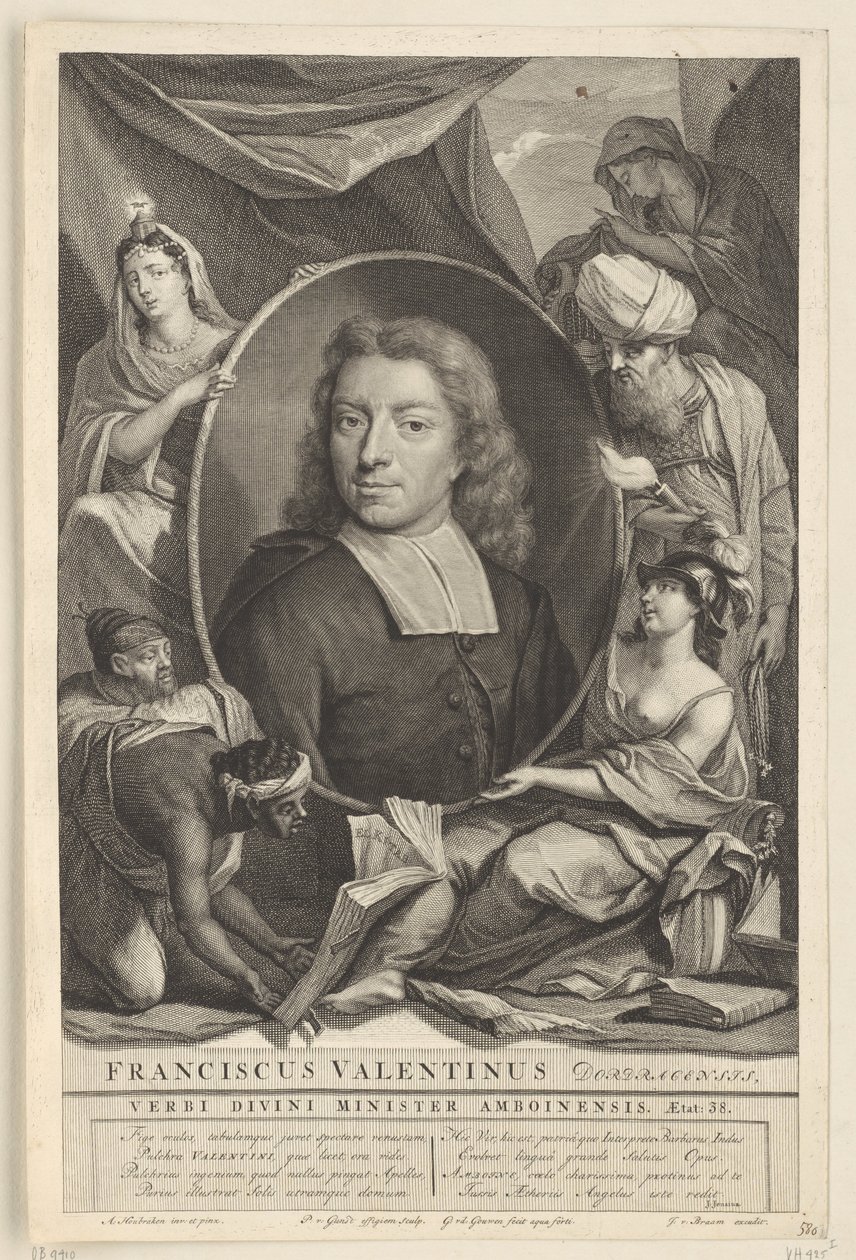 Portret van François Valentijn door Pieter van Gunst