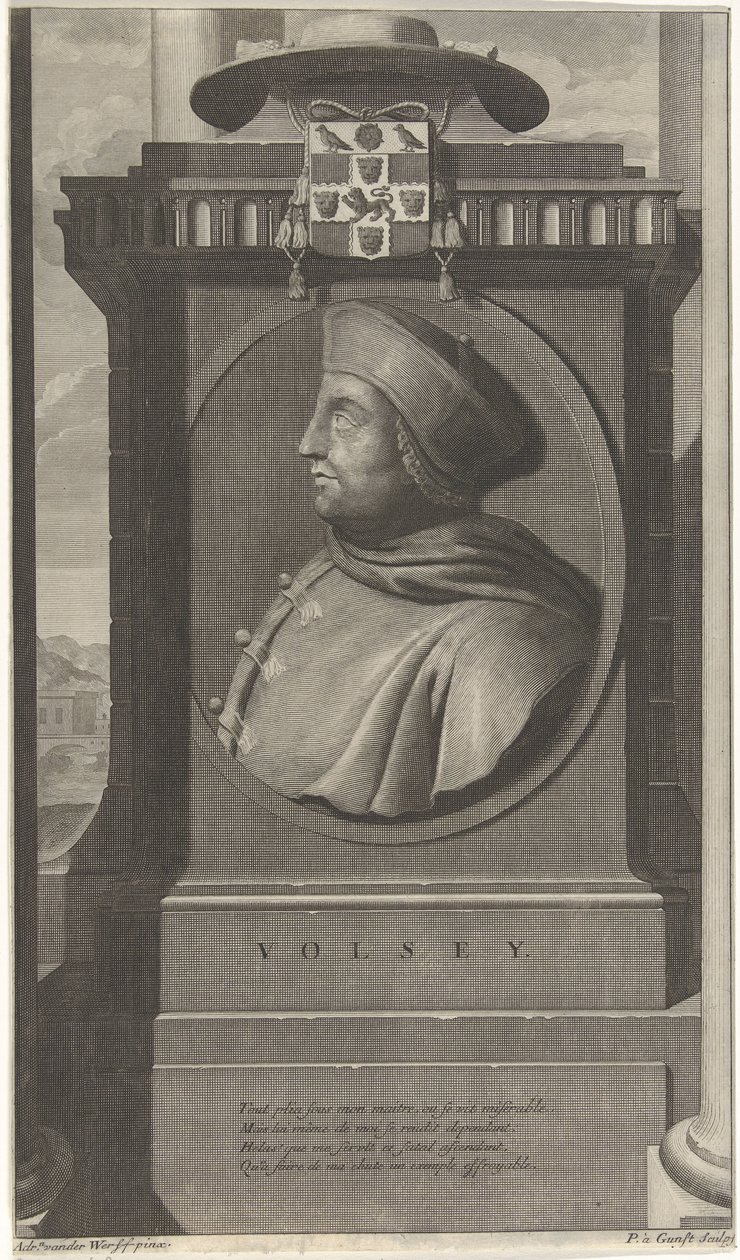 Portret van kardinaal Wolsey door Pieter van Gunst