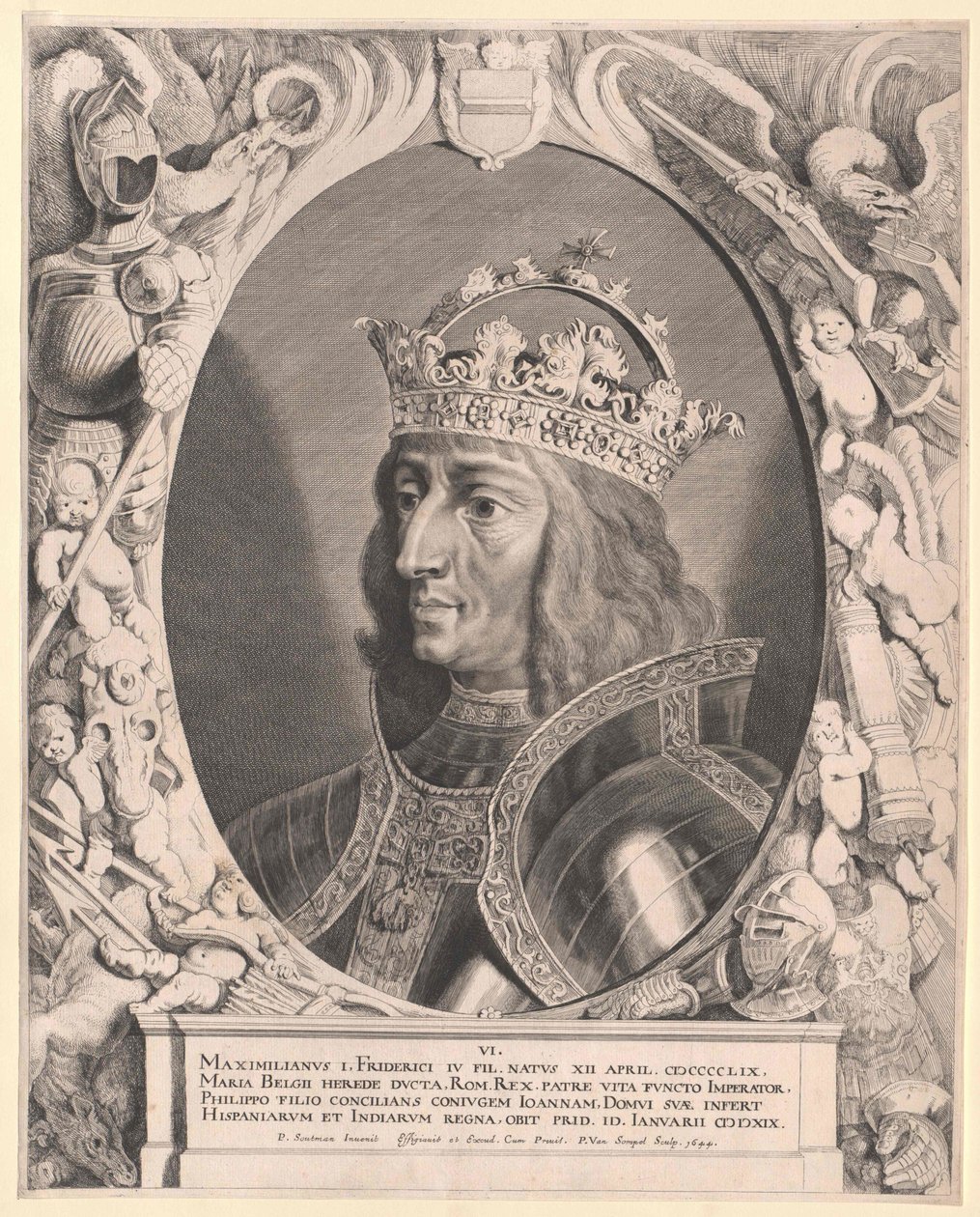 Heilige Roomse Keizer Maximiliaan I door Pieter van Sompel