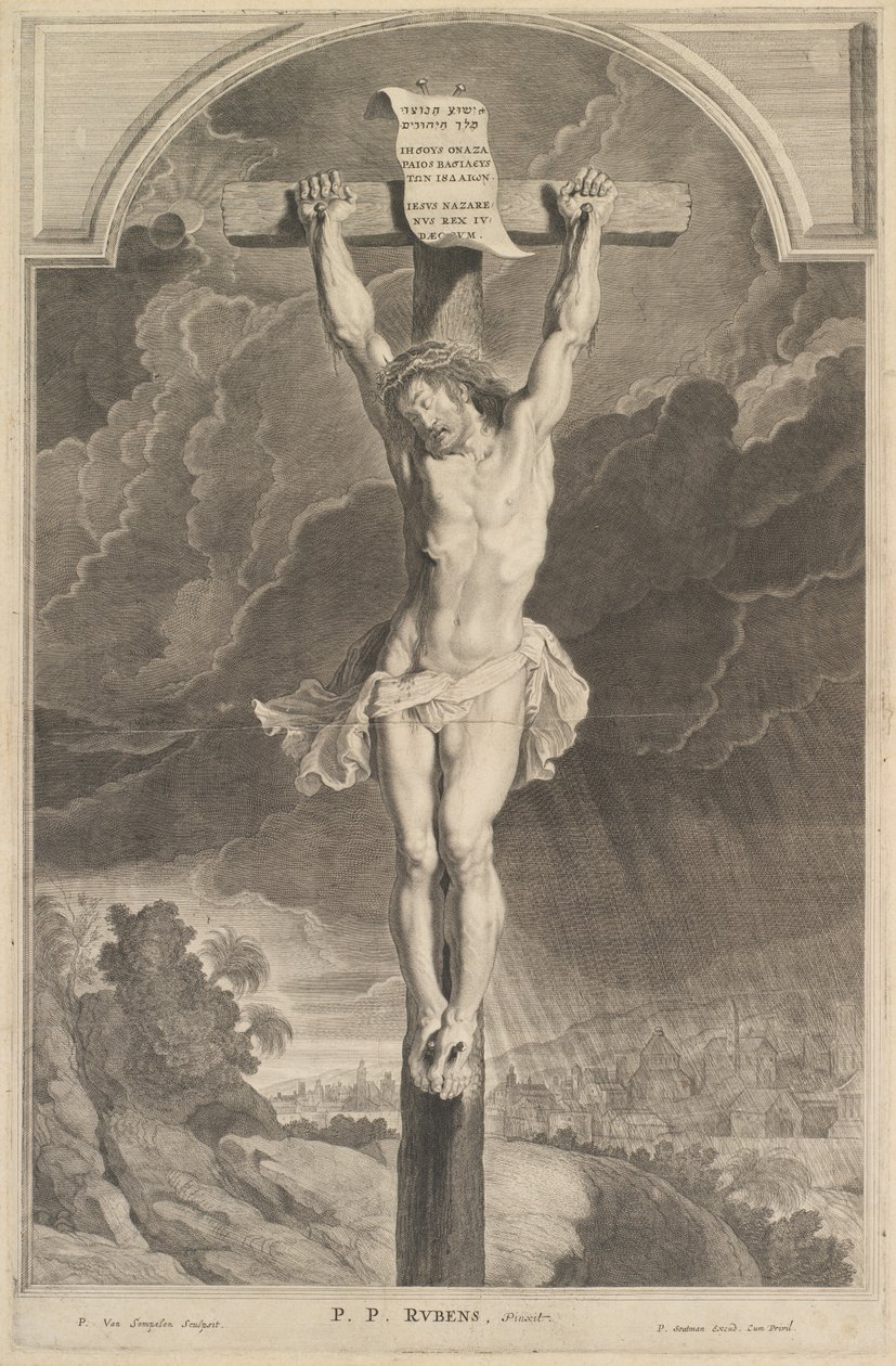Christus aan het kruis door Pieter van Sompel