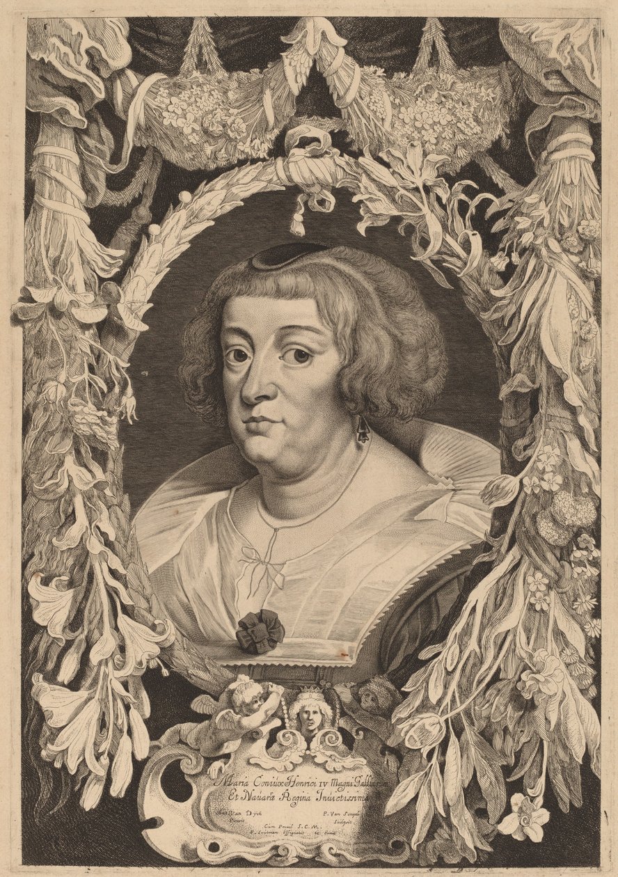 Marie de Medici door Pieter van Sompel and Pieter Claesz Soutman after Sir Anthony