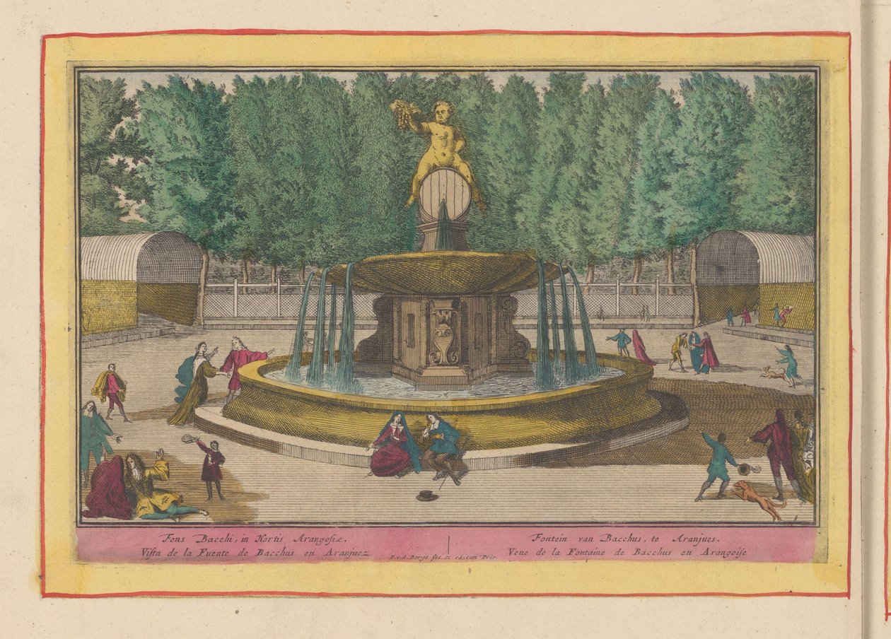 Fontein van Bacchus in de tuinen van het Koninklijk Paleis van Aranjuez door Pieter van den Berge