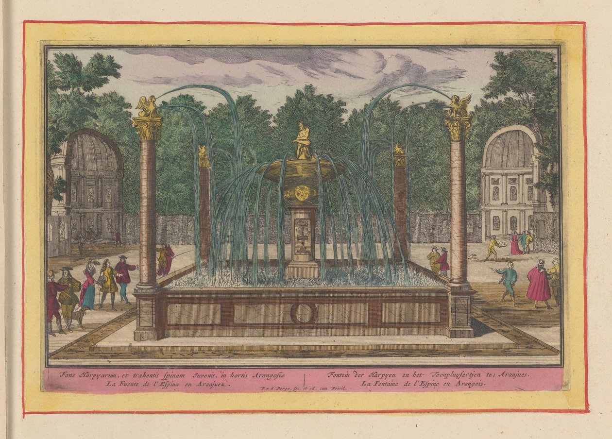 Fontein van de doornuittrekker in de tuinen van het Koninklijk Paleis van Aranjuez door Pieter van den Berge
