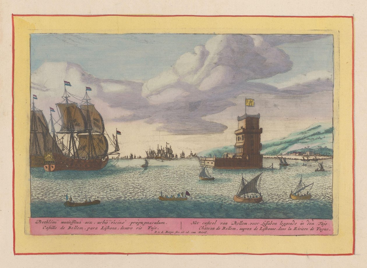 Toren van Belém in de rivier Taag gelegen door Pieter van den Berge